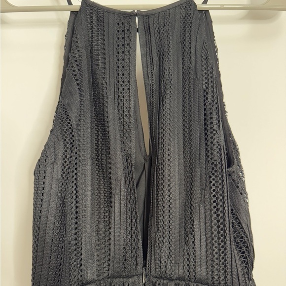 Theory Black Pleated Mesh Midi Dress NWT Size 2 | Elegant Evening Cocktail Dress - Picture 8 of 8